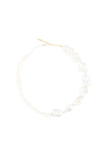 Completedworks baroque twisted pearl necklace - Bianco