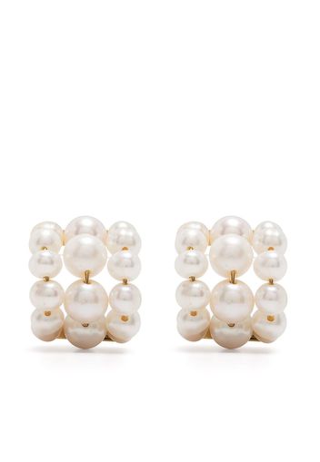 Completedworks pearl embellished earrings - Bianco