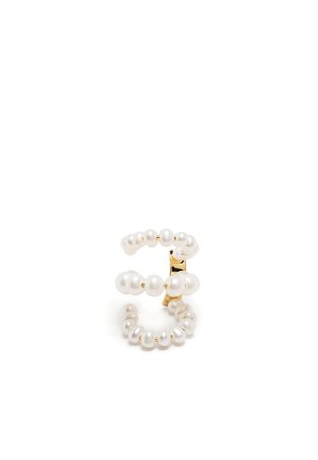 Completedworks pearl triple-layered ear cuffs - Bianco