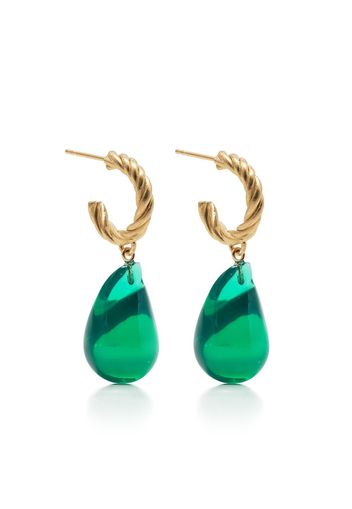 Completedworks gem-embellished hoop earrings - Verde