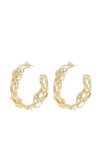 Completedworks squiggle hoop earrings - Oro