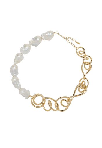 Completedworks Who's in Charge? pearl and gold-plated necklace - Oro