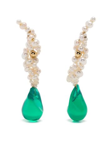 Completedworks Gotcha cluster drop earrings - Verde