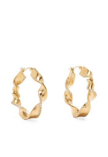 Completedworks Orecchini a cerchio Flux placcati oro con topazio