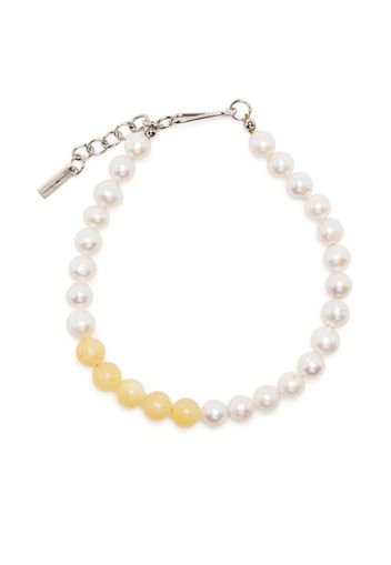 Completedworks jade beaded bracelet - Bianco