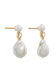 Completedworks gold vermeil-plated pearl drop earrings - Oro