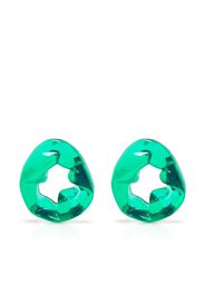 Completedworks Orecchini a bottone Scrunch - Verde