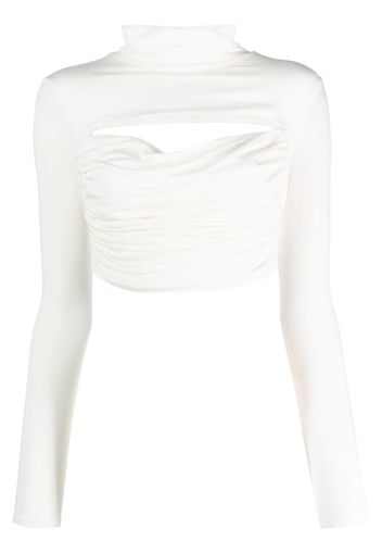 CONCEPTO Top con dettagli cut-out crop - Bianco