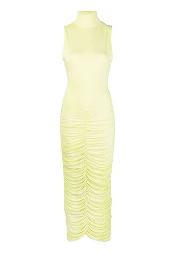 CONCEPTO high neck ruched dress - Verde