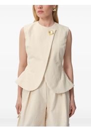 CONCEPTO Stone sleeveless vest - Toni neutri