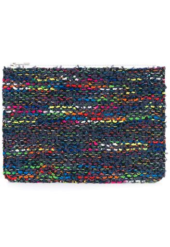 knit tweed pouch