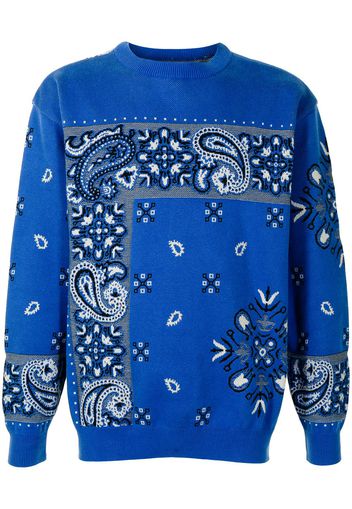 Coohem Maglione con motivo bandana jacquard - Blu