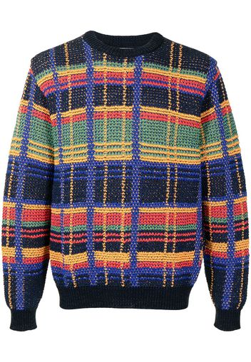 Coohem Maglione a quadri Madras - Blu