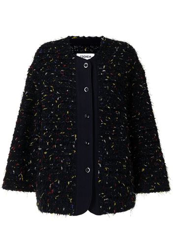 Coohem Cardigan in tweed con bottoni - Blu