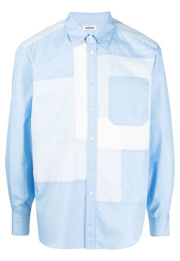 Coohem Camicia con design patchwork - Blu