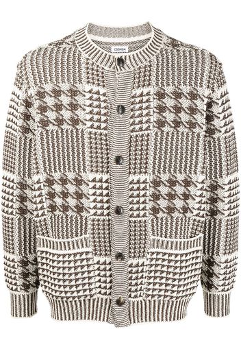 Coohem Cardigan Summer con motivo pied-de-poule - Bianco