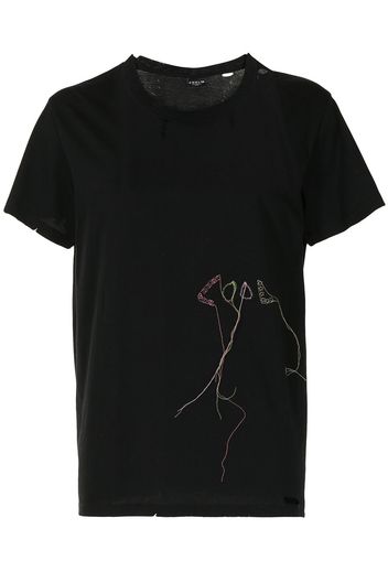 COOL T.M T-shirt con ricamo - Nero
