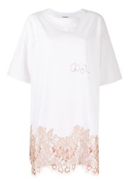 COOL T.M T-shirt con bordo di pizzo - Bianco