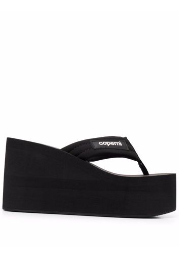 Coperni branded wedge sandals - Nero