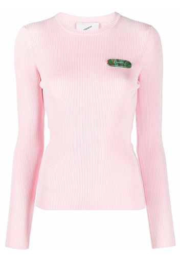 Coperni logo-plaque ribbed jumper - Rosa