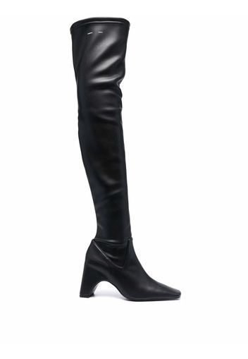 Coperni stretch vegan-leather thigh-high boots - Nero