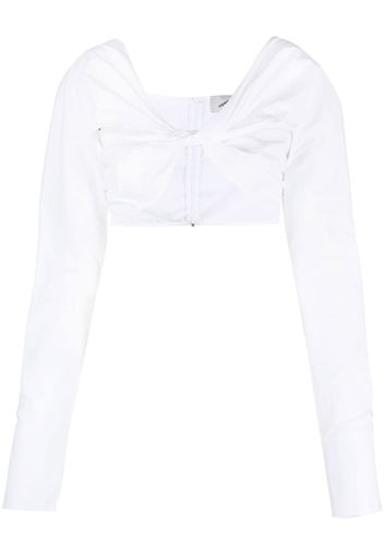 Coperni cropped cut-out top - Bianco