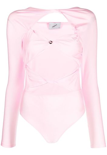 Coperni cut-out long-sleeve body - Rosa