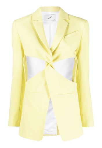 Coperni cut-out twisted blazer - Giallo