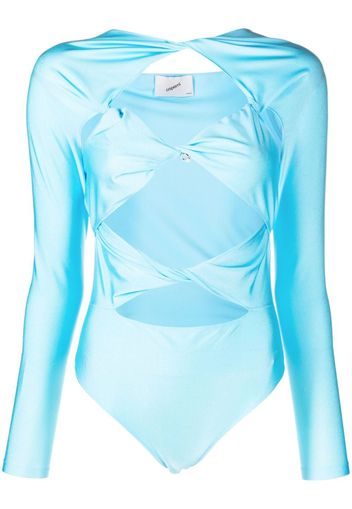 Coperni cut-out stretch-jersey bodysuit - Blu