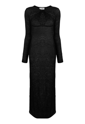 Coperni cut-out knitted maxi dress - Nero