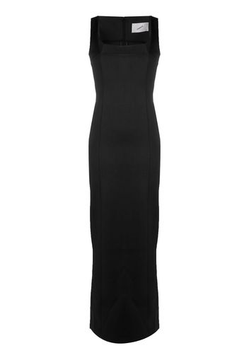 Coperni square-neck slim-cut gown - Nero