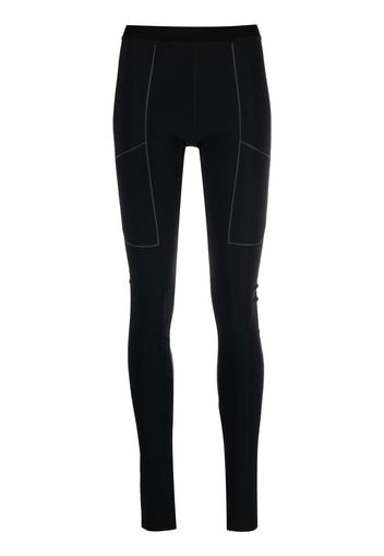 Coperni Leggings elasticizzati con spacchi - Nero