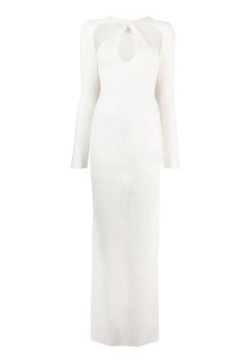 Coperni cut-out knitted maxi dress - Bianco