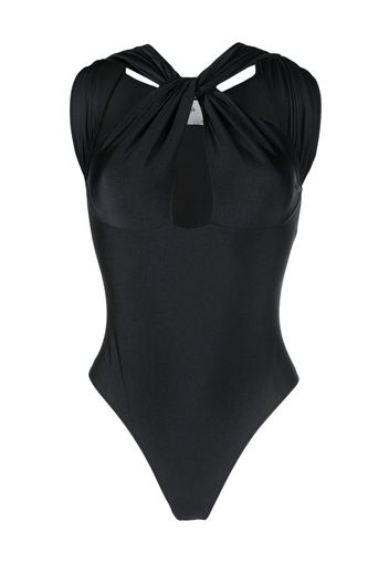 Coperni twist-front cut-out bodysuit - Nero