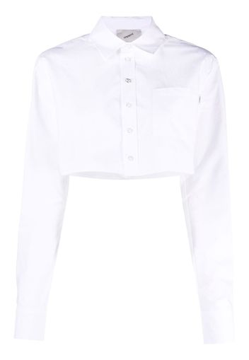 Coperni cropped cotton shirt - Bianco