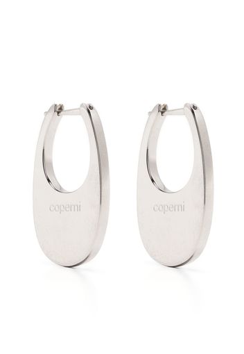 Coperni Orecchini Medium Swipe con logo - Argento