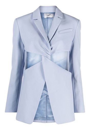 Coperni cut-out single-breasted blazer - Blu