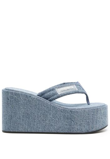 Coperni denim wedge sandals - Blu