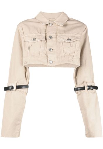 Coperni cropped denim jacket - Toni neutri