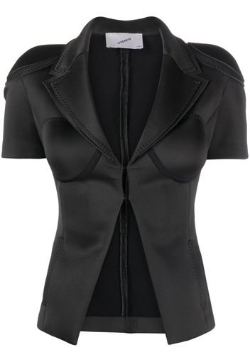 Coperni Cup short-sleeve padded blazer - Nero