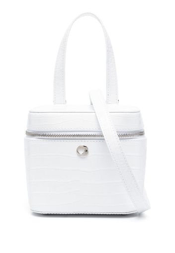 Coperni croc-embossed top handle bag - Bianco