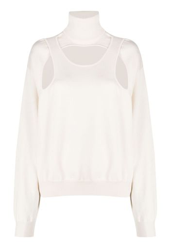 Coperni cut-out detail high-neck jumper - Rosa