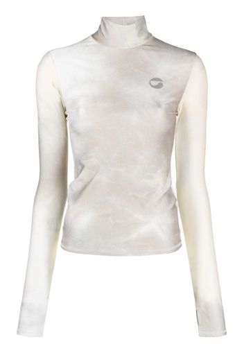 Coperni logo-print high-neck top - Toni neutri