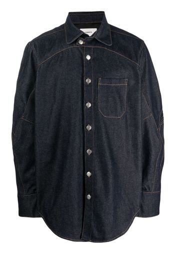 Coperni drop-shoulder denim shirt - Blu