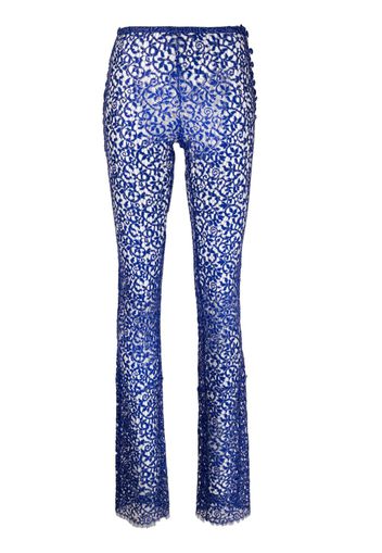 Coperni corded-lace flared trousers - Blu