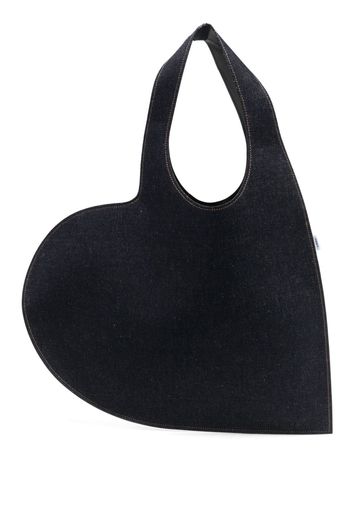 Coperni Heart denim tote bag - Blu