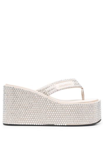 Coperni rhinestone platform flip-flops - Toni neutri