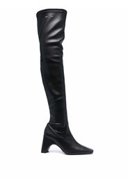 Coperni stretch vegan-leather thigh-high boots - Nero