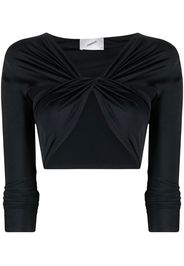 Coperni ruched cropped top - Nero