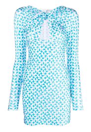 Coperni twisted cut-out mini dress - Blu